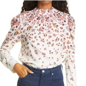 Veronica Beard long sleeve silk top